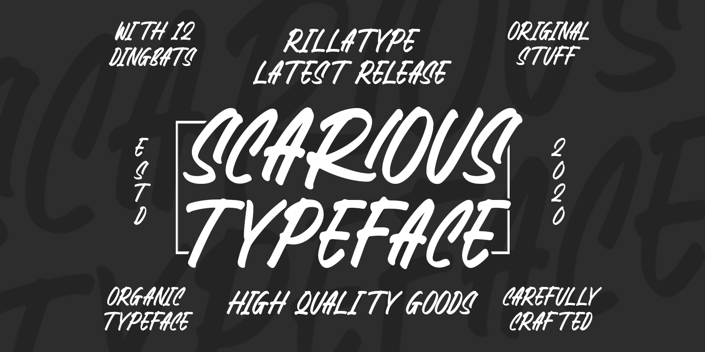 Scarious Font preview